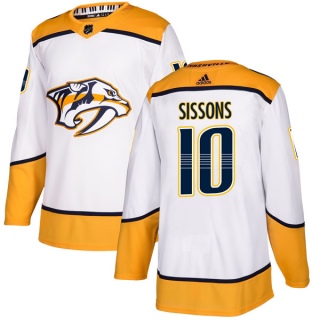 Men's Colton Sissons Nashville Predators Adidas Away Jersey - Authentic White