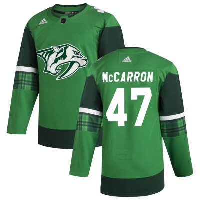 Men's Michael McCarron Nashville Predators Adidas 2020 St. Patrick's Day Jersey - Authentic Green