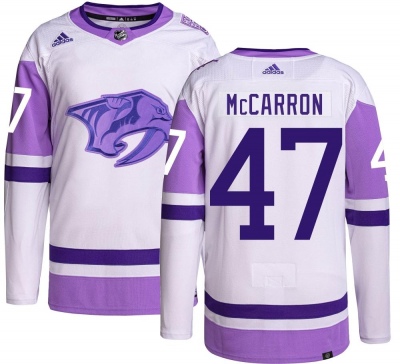 Men's Michael McCarron Nashville Predators Adidas Hockey Fights Cancer Jersey - Authentic