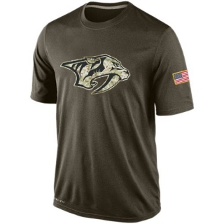 Men's Nashville Predators Nike Salute To Service KO Performance Dri-FIT T-Shirt - Olive