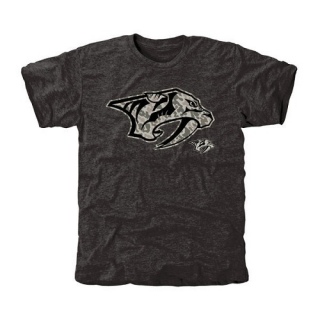 Men's Nashville Predators Rink Warrior Tri-Blend T-Shirt - Black
