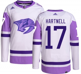 Men's Scott Hartnell Nashville Predators Adidas Hockey Fights Cancer Jersey - Authentic