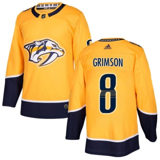 Men's Stu Grimson Nashville Predators Adidas Home Jersey - Authentic Gold