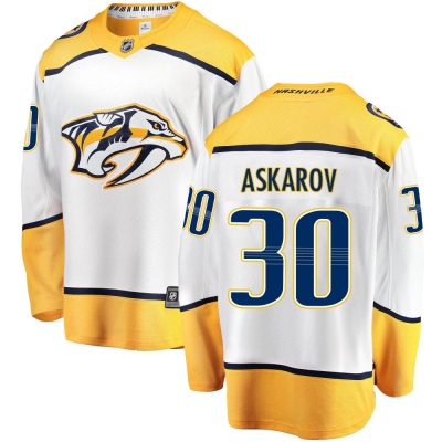 Men's Yaroslav Askarov Nashville Predators Fanatics Branded Away Jersey - Breakaway White