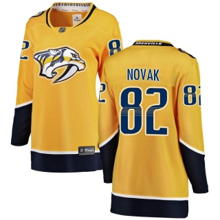 Women's Tommy Novak Nashville Predators Fanatics Branded Home Jersey - Breakaway Yellow