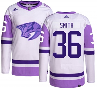 Youth Cole Smith Nashville Predators Adidas Hockey Fights Cancer Jersey - Authentic