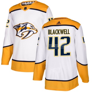 Youth Colin Blackwell Nashville Predators Adidas Away Jersey - Authentic White