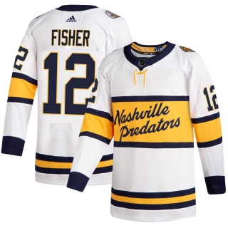 Youth Mike Fisher Nashville Predators Adidas 2020 Winter Classic Jersey - Authentic White