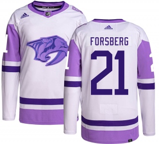 Youth Peter Forsberg Nashville Predators Adidas Hockey Fights Cancer Jersey - Authentic
