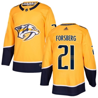 Youth Peter Forsberg Nashville Predators Adidas Home Jersey - Authentic Gold