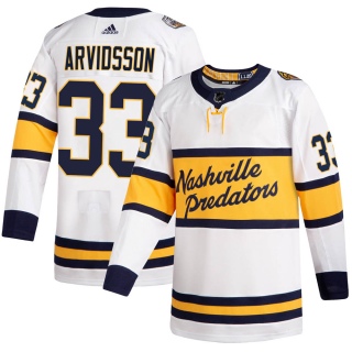 Youth Viktor Arvidsson Nashville Predators Adidas 2020 Winter Classic Jersey - Authentic White